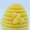 Single beeswax candle